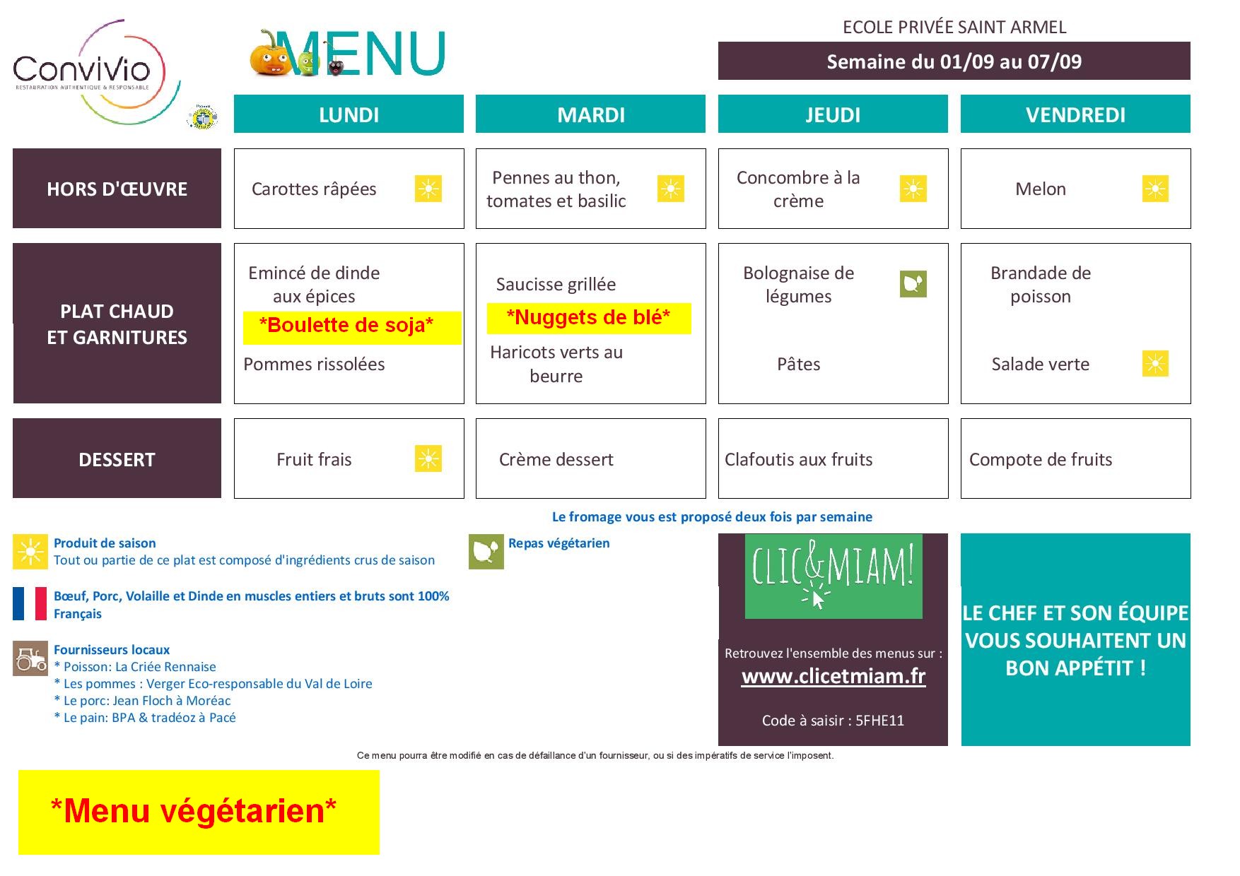 menu 1 sept